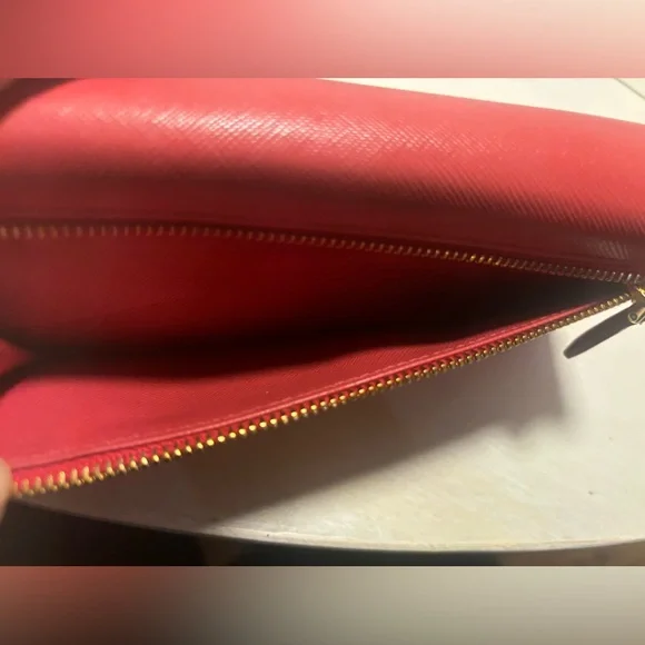 Prada Saffiano Fiocco Pink Bow Wallet - Picture 4 of 9